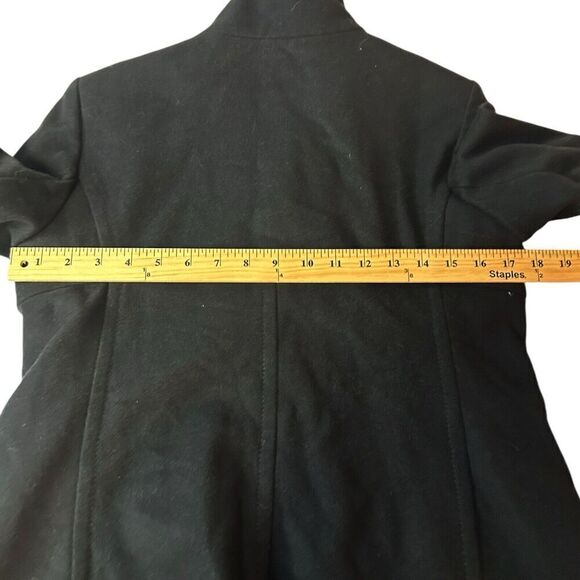 Michael Kors Wool Blend Peacoat Zipper Front Toggle Black Button Size 4 - Picture 14 of 16